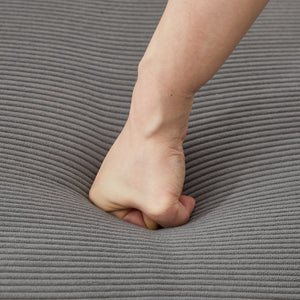 English Elm Folding Sofa Bed Corduroy Convertible 78.5" 3-Seater to Bed No-Assembly Foam Spring Comfort Grey W2915P343898