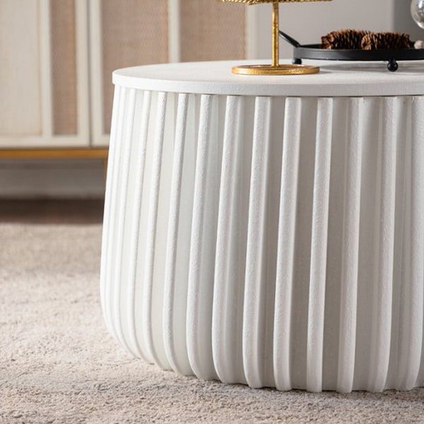 English Elm White Nesting Storage Tables with Lift Off Lid Curved Silhouette for Modern Living Rooms W3081P389055