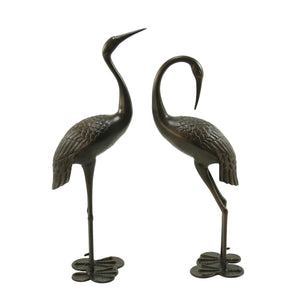 English Elm Christopher Knight Home® - Bird Antique Bronze Rust‑Proof Aluminum Crane Garden Statues Set of 2 — Handcrafted, Weather‑Resistant Elegance for Patio (43" Tall) 62909.00SHNCOP_62910.00SHNCOP