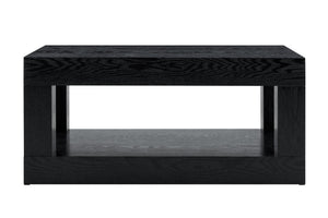 English Elm Modern Two Tier Rectangular Coffee Table with Open Shelf Storage for Living Rooms W3875P389554