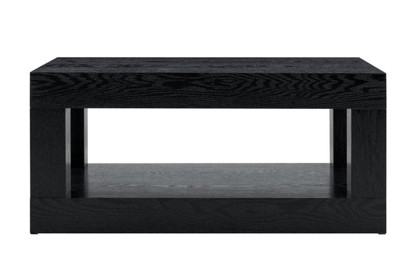 English Elm Modern Two Tier Rectangular Coffee Table with Open Shelf Storage for Living Rooms W3875P389554