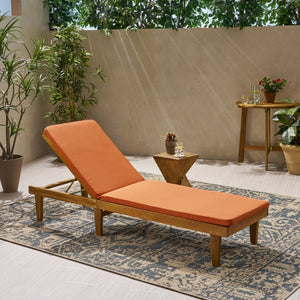 English Elm Nadine Outdoor Chaise Lounge Cushion Water Resistant Full Body Patio Coverage 63493.00CUSH-RUSORG