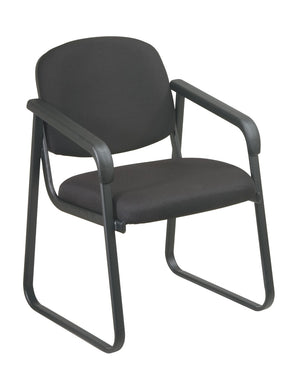 OSP Home Furnishings Deluxe Sled Base Armchair with Steel Frame for Office Lobby or Conference Seating V4410-231