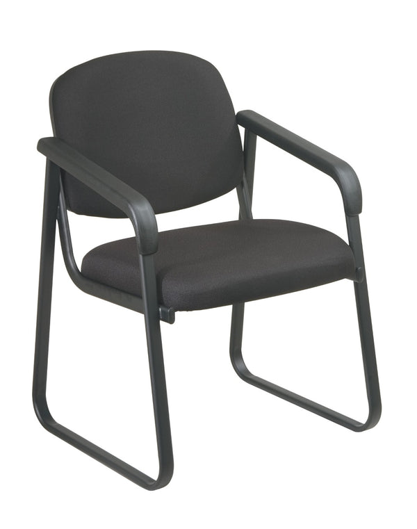OSP Home Furnishings Deluxe Sled Base Armchair with Steel Frame for Office Lobby or Conference Seating V4410-231