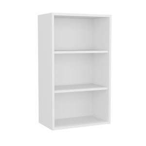 English Elm Eco 36" High Open 3-Tier Wall Cabinet with Durable Particle Board Shelves for Stylish Storage Solution White 20.6 L x 66 W x 9 H B070P254760