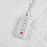 Sharper Image Embossed Microfiber Casual Heated Mattress Pad SI55-0063 White