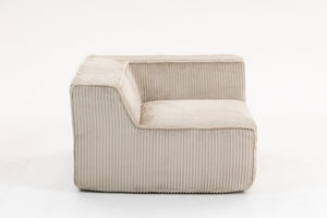 English Elm Modular Corduroy Sectional with Deep Foam Seating Low Profile Living Room Couch W3326S00016