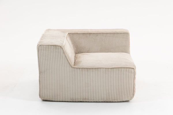 English Elm Modular Corduroy Sectional with Deep Foam Seating Low Profile Living Room Couch W3326S00016