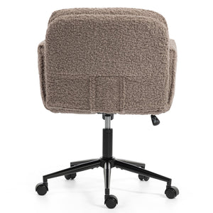 English Elm Stylish Barrel Swivel Accent Chair Upholstered Seat with Storage for Vanity or Dining W3248P424652