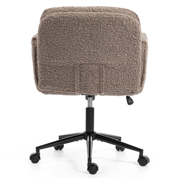 English Elm Stylish Barrel Swivel Accent Chair Upholstered Seat with Storage for Vanity or Dining W3248P424652
