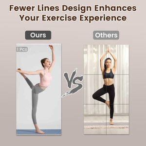 English Elm 48x24 Tempered Glass 2-Pack Gym Mirror Set Wall-Mounted Framed Silver — Shatterproof HD Reflection T3757P347055