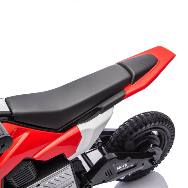 English Elm 24v Kids Electric Motocross Motorcycle 200w Hub Motor Suspension Led Bluetooth Audio Red W1578P225050