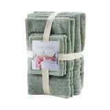 Clean Spaces Nurture Casual Sustainable Antimicrobial Bath Towel 6 Piece Set LCN73-0132 Green