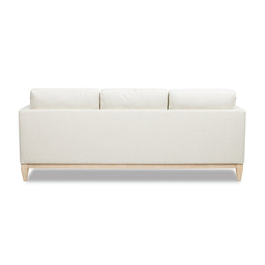 English Elm Jennifer Taylor Home - Knox 84" Modern Farmhouse Sofa in Flax White Linen — Feather-Down Foam, Removable Covers, Durable Fabric B2719P353145
