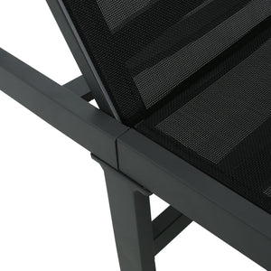 English Elm Christopher Knight Home® - Westport Aluminum Chaise Lounge Set of 2 - Lightweight Rust-Resistant Frames, Breathable Black Fabric Recliners N775P180038B