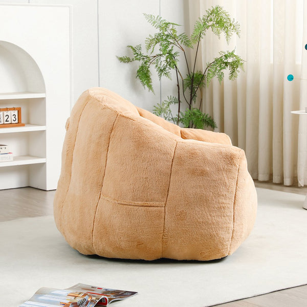 English Elm Bean Bag Chair - Luxuriously Plush Foam Sofa With Armrests, Non-Slip Base For Living Room & Bedroom Comfort W2200P313807
