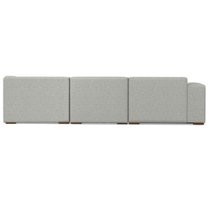English Elm Rex Handcrafted Right Sectional Sofa with Ottoman — Eco-Friendly Performance Fabric, Durable Comfort Gray B136P199208