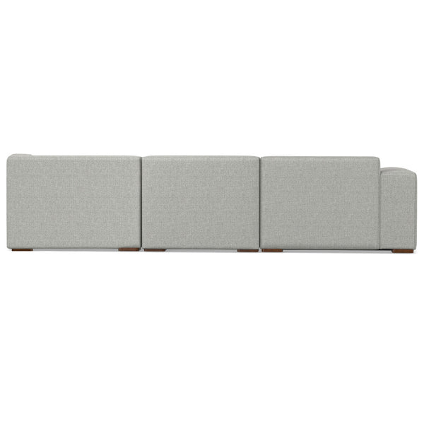 English Elm Rex Handcrafted Right Sectional Sofa with Ottoman — Eco-Friendly Performance Fabric, Durable Comfort Gray B136P199208