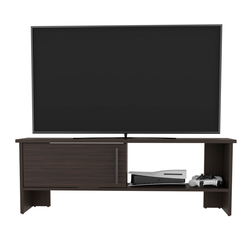 English Elm Ocean Shores TV Stand Dark Walnut — Modern Engineered Wood Console with Open Shelf & Concealed Storage (53.5") B092P286139