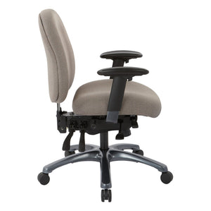 OSP Home Furnishings Multi-function Ergonomic Office Chair with Lumbar Support and Titanium Base for Pros Mid 8512-294