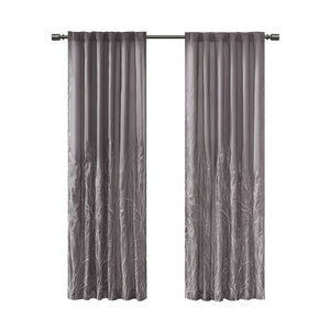 English Elm Curtain Madison Park Andora Faux Silk Embroidered Tree Branch Panel Lined Rod Pocket Back Tabs 50x84 Grey 3 L x 10.04 W x 7.09 H B03598038