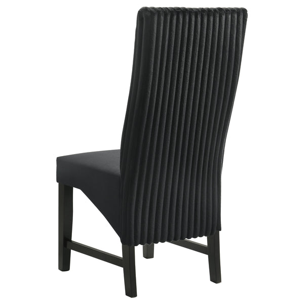 English Elm Dempsey Corduroy and Velvet Upholstered Dining Chairs with Tall Back Set of 2 B062P440298