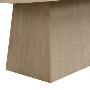 English Elm Christopher Knight Home® - 82 Lowell Pedestal Dining Table Solid Wood Rectangular 82-inch Seating for 6-8 Elegant Gatherings Light Natural N771P361468A