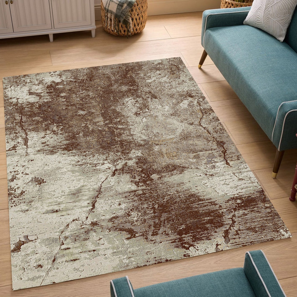 English Elm Artistic Taupe Intricate Pattern Low Pile Area Rug for Living Rooms and Hallways B186P428943