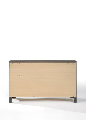 English Elm Carine Elegant 7-Drawer Dresser with English Dovetail Drawers, Smooth Kenlin Glides, Sturdy Legs Gray 61 L x 19 W x 40 H B2726P261778