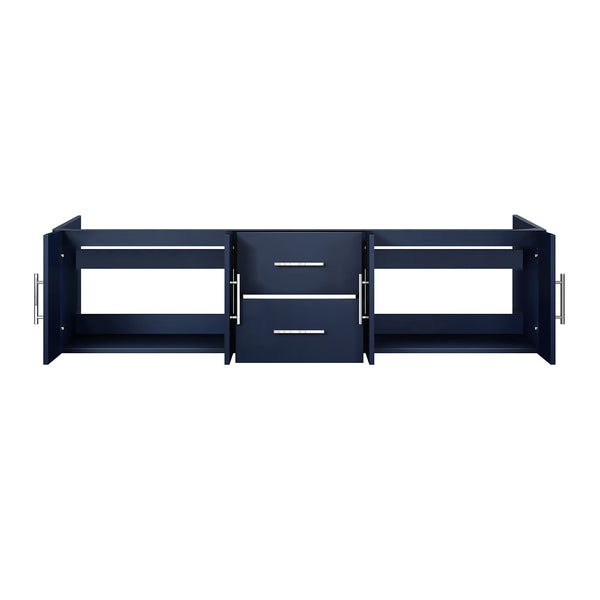 English Elm Navy Double Bath Vanity 72" W x 22" D – Solid Wood Frame, Soft-Close Drawers, Ample Storage, Fully Assembled B2731P258514
