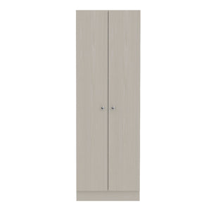 English Elm Virginia Double Door Storage Cabinet with Five Shelves for Kitchen Garage Mudroom Organization and Style White 77 L x 17 W x 5 H B128P148983