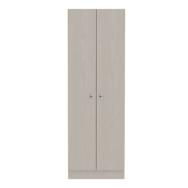 English Elm Virginia Double Door Storage Cabinet with Five Shelves for Kitchen Garage Mudroom Organization and Style White 77 L x 17 W x 5 H B128P148983