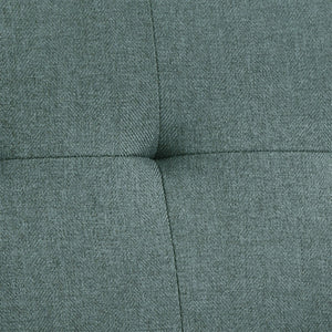 English Elm Modern Hand-tufted Lounge Chair Solid Wood Legs Mid-century Accent Seat for Living Room Blue B035P482917