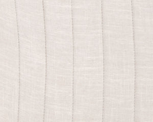 Sunpan Halden Dining Chair Set of 2 – Urban Style with Bold Stitching and Rustic Bronze Steel Frame Beige Linen