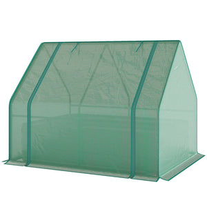 English Elm 2-in-1 Galvanized Steel Raised Garden Bed with Pe Greenhouse Cover for Year Round Growing Dark Gray,Green T3971P455741