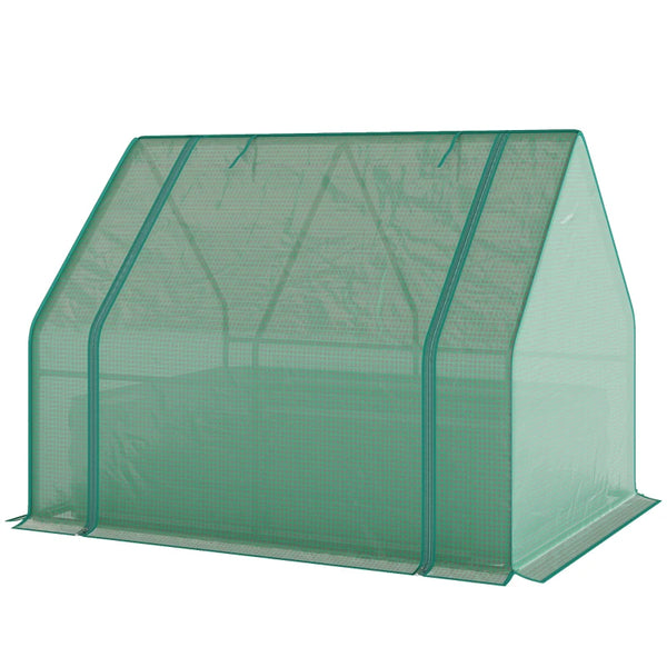 English Elm 2-in-1 Galvanized Steel Raised Garden Bed with Pe Greenhouse Cover for Year Round Growing Dark Gray,Green T3971P455741