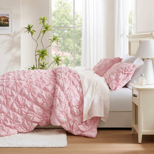 English Elm 3PCS King Comforter Set with Plush Microfiber Fill, Oversized 102"x88" Comforter and Shams Pink 16.93 L x 12.99 W x 7.87 H B035P366524