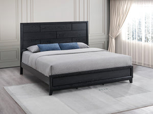 English Elm Glasgow Modern Black Queen Bed Frame - Sleek Design, Solid Wood, Space-Saving For Any Bedroom Style B078S00635