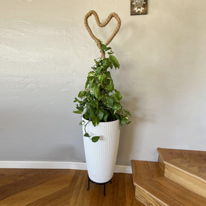 English Elm Set of 2 Faux Rattan Tall Outdoor Planters with Auto Watering and Level Monitor W3213P311467