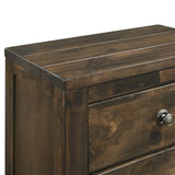 English Elm Jaisan Brown 2-Drawer Nightstand With Felt Lined Top Drawer