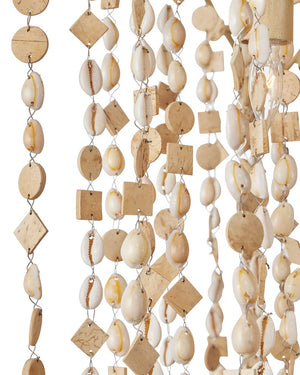 Currey & Company Kealia Large Chandelier - Stunning Biophilic Design With Hand-beaded Shells And Adjustable Height Natural Coco Shells ,Shells ,Wrought Iron 9000-1300-currey-company