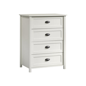 English Elm 4-Drawer Chest In White Finish – Versatile Storage Solution For Modern & Traditional Spaces, Durable Design B356P402739