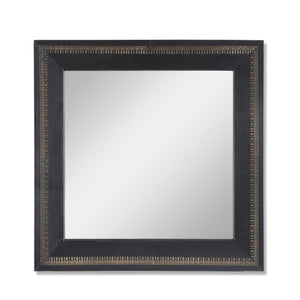 English Elm Christopher Knight Home® - Wall Black Mirror Handcrafted Leather Frame with Gold Embossing — Boho Tempered Glass Accent (27") 68949.00