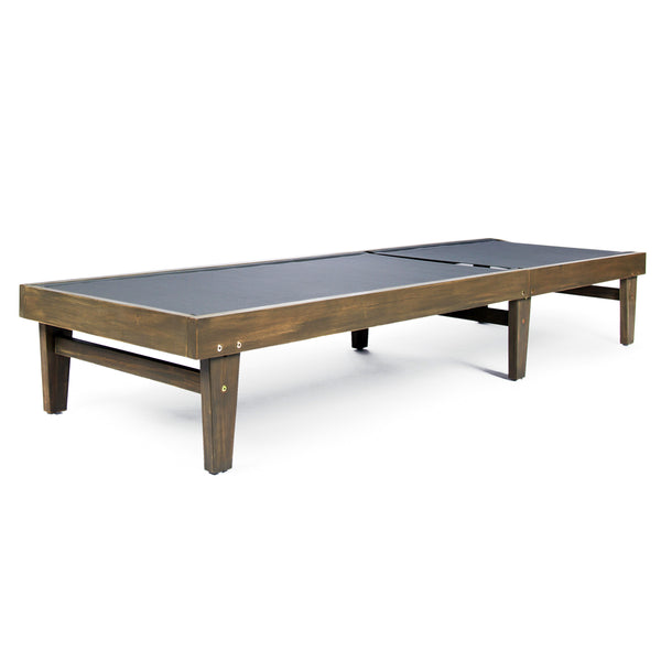 English Elm Summerland Acacia Wood Outdoor Chaise Lounge with Breathable Mesh Seat for Patio 60018.00DGY