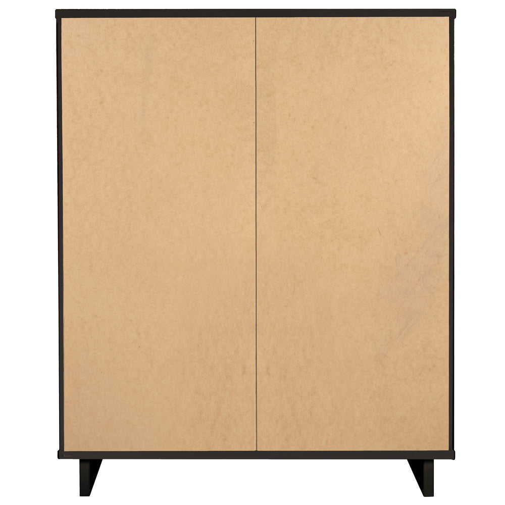 English Elm Granville 38" Black Chest - 5-Drawer Storage With Glam Hardware, Contemporary Design & Solid Wood B365S00081