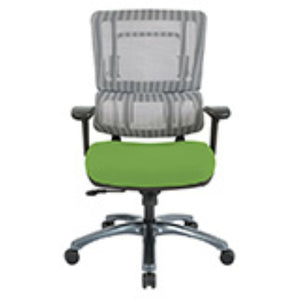 OSP Home Furnishings Vertical Mesh Back Ergonomic Manager Chair with Lumbar Support and Titanium Rolling Base 99667T-6