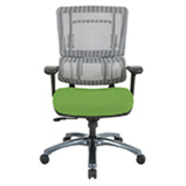 OSP Home Furnishings Vertical Mesh Back Ergonomic Manager Chair with Lumbar Support and Titanium Rolling Base 99667T-6