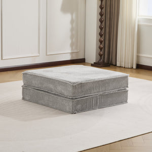 English Elm Compression Mahjong Floor Sofa Bed - Versatile Modular Design, Soft Circle Fleece, No Assembly Needed! W3723P377155