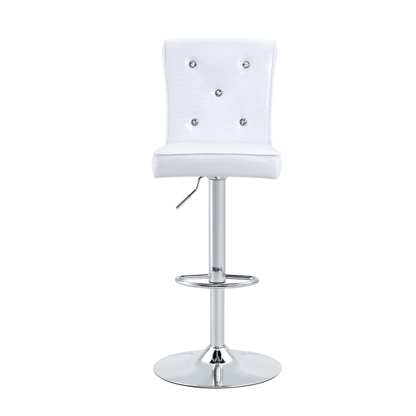 English Elm 4-pack Pu High-back Dining Chairs with Powder-coated Metal Legs for Modern Kitchens White W3875P371068