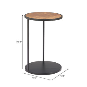 Zuo Modern Nodo Side Table - Stylish Brown & Black Finish With Durable Mdf And Iron, Perfect For Modern Spaces Brown Mdf,Iron 110753-zuo-modern